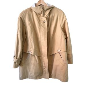 Misty Harbor Tan Lined Zipper Front Raincoat